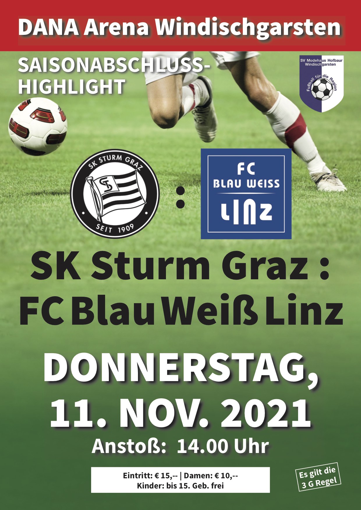 Blau-Weiß Linz fordert Sturm Graz in Windischgarsten zum Testmatch