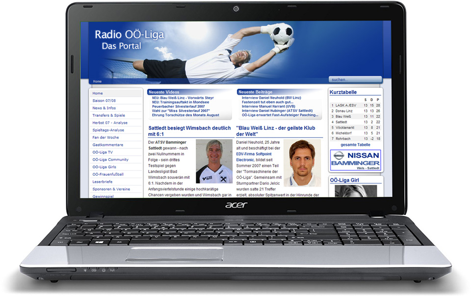 Nissan Bamminger war der erste Sponsor von ooeliga.at, dem Vorgänger von Ligaportal.at