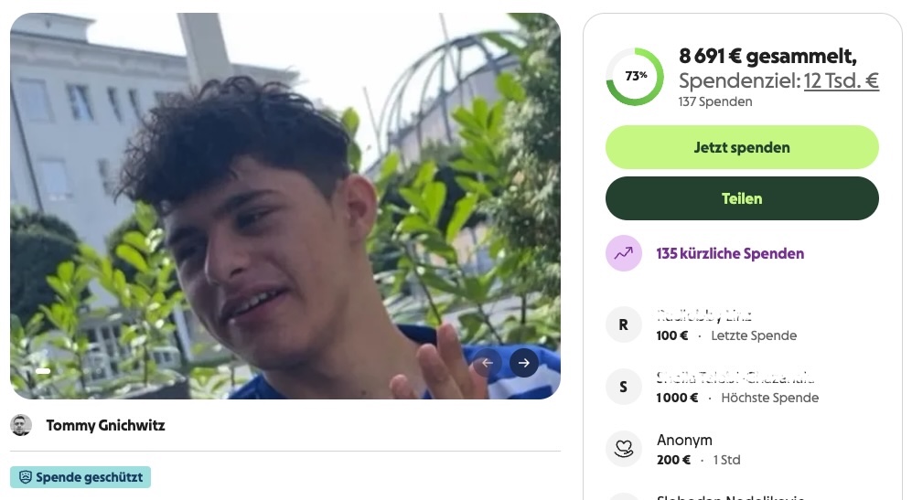 Gofundme Kampagne
