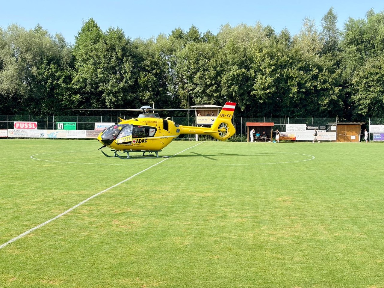 hubschrauber rettung eggerding vs ranshofen innviertler cup 19 07 2026 julian biereder ligaportal