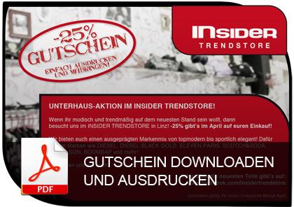 Insider Gutschein downloaden & audrucken