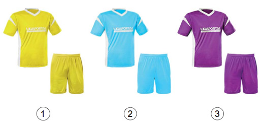 Tormanndressen in drei Farbkombinationen